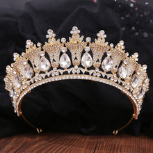 Load image into Gallery viewer, Baroque Stately Luxury Crown-Tiara-Quinceanera-Bridal-Wedding Hair Accessories and Jewelry