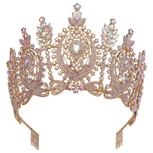 Load image into Gallery viewer, Ovals of Luxury Crystal Tiara-Crown for Quinceaneras-MisQuince-Pageants