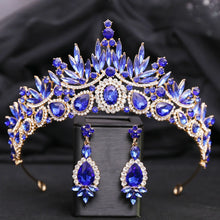 Load image into Gallery viewer, Crown Me Tonight Crystal Quinceanera Tiara Set - Also Bridal Crown with Earrings