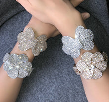 Load image into Gallery viewer, Flower or Bow Shape Rhinestone Rose Wrist Corsages- Bracelets