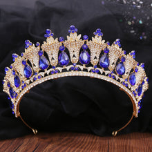 Load image into Gallery viewer, Baroque Stately Luxury Crown-Tiara-Quinceanera-Bridal-Wedding Hair Accessories and Jewelry
