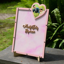 Load image into Gallery viewer, Personalized Customized Frame with Love Heart Shaped Photo - A Guestbook Alternative