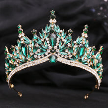 Load image into Gallery viewer, Just Be A Queen Crystal Leaves Tiaras for Quinceañeras or Brides - Elegant Headpiece for Your Occasion