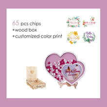 Load image into Gallery viewer, Personalized Customized Double Love Heart Photo Sign-in Wish Drop Frame - Wedding Guestbook Option