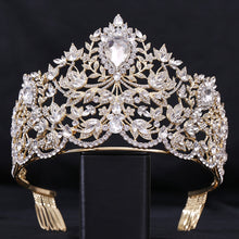 Load image into Gallery viewer, Royal European Queen Luxury Crystal Crown with Large Rhinestones