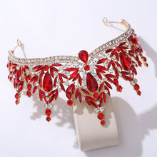 Load image into Gallery viewer, Just Be A Queen Crystal Leaves Tiaras for Quinceañeras or Brides - Elegant Headpiece for Your Occasion