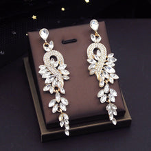 Load image into Gallery viewer, Highness Luxury Tiara and Earrings Set - Assorted Colors Available - Bridal Crown- Quinceanera