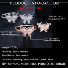 Load image into Gallery viewer, Gorgeous Large Butterfly Design Rhinestone Bangle and Ring Set-Gift for Any Occasion-Wedding-Bridal Party