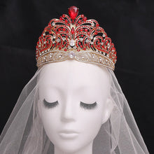 Load image into Gallery viewer, European Royal Miss Universe Crystal Crown-Large Round Tiaras