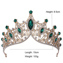Load image into Gallery viewer, Baroque Vintage Times Crystal Bridal Tiara-Crown for Pageant-Princess-Bride-Quinceanera