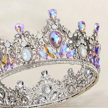 Load image into Gallery viewer, Multicolor Royal Crystal Crown Tiara