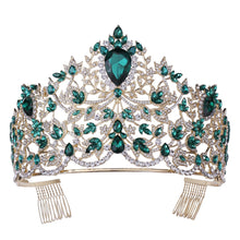 Load image into Gallery viewer, Royal European Queen Luxury Crystal Crown with Large Rhinestones