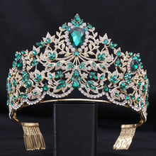 Load image into Gallery viewer, Royal European Queen Luxury Crystal Crown with Large Rhinestones