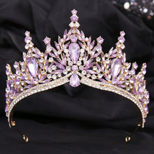 Load image into Gallery viewer, Just Be A Queen Crystal Leaves Tiaras for Quinceañeras or Brides - Elegant Headpiece for Your Occasion