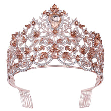 Load image into Gallery viewer, Royal European Queen Luxury Crystal Crown with Large Rhinestones