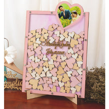 Load image into Gallery viewer, Personalized Customized Frame with Love Heart Shaped Photo - A Guestbook Alternative