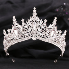 Load image into Gallery viewer, Just Be A Queen Crystal Leaves Tiaras for Quinceañeras or Brides - Elegant Headpiece for Your Occasion