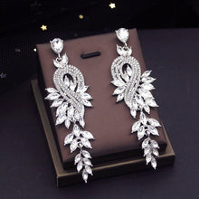 Load image into Gallery viewer, Highness Luxury Tiara and Earrings Set - Assorted Colors Available - Bridal Crown- Quinceanera