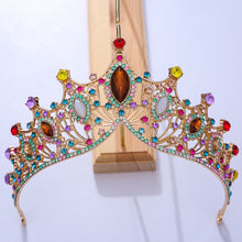 Load image into Gallery viewer, Baroque Vintage Times Crystal Bridal Tiara-Crown for Pageant-Princess-Bride-Quinceanera