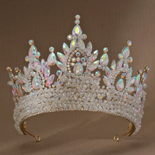Load image into Gallery viewer, Let's Go Big Crown-Tiara Handmade with Beaded Crystal for Bridal or Quinceanera Occasions