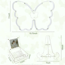 Load image into Gallery viewer, Acrylic Clear Butterfly Guest Wish Drop Frame for Wedding or Quinceanera - Guest Book Alternative