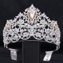 Load image into Gallery viewer, Royal European Queen Luxury Crystal Crown with Large Rhinestones