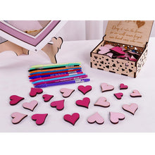 Load image into Gallery viewer, Personalized Customized Double Love Heart Photo Sign-in Wish Drop Frame - Wedding Guestbook Option