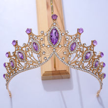 Load image into Gallery viewer, Baroque Vintage Times Crystal Bridal Tiara-Crown for Pageant-Princess-Bride-Quinceanera