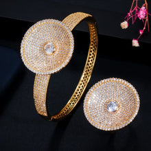 Load image into Gallery viewer, Big Rose Flower Shape Bangle and Ring Sets - Bridal Party Gifts