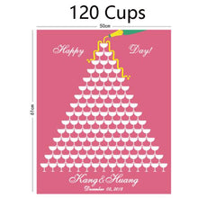 Load image into Gallery viewer, Custom Wedding 3D Wooden Champagne Glass Sign-in Tree - A Guestbook Alternative