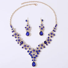 Load image into Gallery viewer, It Is All in the Details - Rhinestone Necklace and Earring Set Bridal Jewelry - Quinceanera Sets