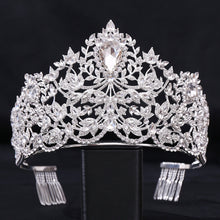 Load image into Gallery viewer, Royal European Queen Luxury Crystal Crown with Large Rhinestones