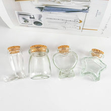 Load image into Gallery viewer, Clear Small Glass Bottle Container with Cork for Decorations- Party Favors- Crafts - Lot of Six Pieces