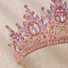 Load image into Gallery viewer, Let's Go Big Crown-Tiara Handmade with Beaded Crystal for Bridal or Quinceanera Occasions
