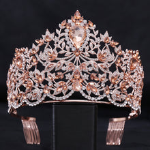 Load image into Gallery viewer, Royal European Queen Luxury Crystal Crown with Large Rhinestones
