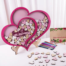 Load image into Gallery viewer, Love Double Heart Shape Personalized Wedding Guestbook Sign-In Drop Frame - A Guest Book Alternative