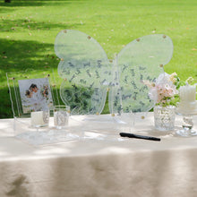 Load image into Gallery viewer, Acrylic Clear Butterfly Guest Wish Drop Frame for Wedding or Quinceanera - Guest Book Alternative