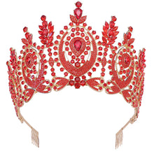 Load image into Gallery viewer, Ovals of Luxury Crystal Tiara-Crown for Quinceaneras-MisQuince-Pageants