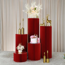 Load image into Gallery viewer, Folding Cylindrical Display Roman Decorative Columns - Dessert Display - Floral Display - Wedding - Quinceanera Decoration.