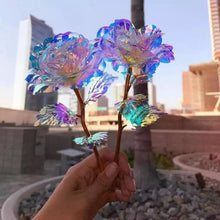Load image into Gallery viewer, Lot of Fifty Pieces of 24K Gold Plated Polyethylene Foil Leaves Roses-Iridescent Color-Not Gift Boxed