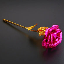 Load image into Gallery viewer, Lot of Fifty Pieces of 24K Gold Plated Polyethylene Foil Leaves Roses-Assorted Colors-Not Gift Boxed