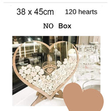 Load image into Gallery viewer, Personalized Wood Frame Wedding Guest Book Alternative-Wish Drop Heart
