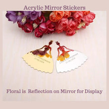 Load image into Gallery viewer, Personalized Gold or Silver Mirror Acrylic Wedding Bride or Quinceañera Silhouette Stickers