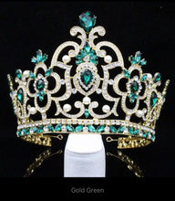Load image into Gallery viewer, Queen Crystal Silver and Pearl Crown-Available Gold Also-Bridal Headpiece-Quinceañera Tiara