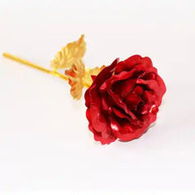 Load image into Gallery viewer, Lot of Fifty Pieces of 24K Gold Plated Polyethylene Foil Leaves Roses-Assorted Colors-Not Gift Boxed