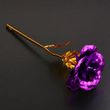 Load image into Gallery viewer, Lot of Fifty Pieces of 24K Gold Plated Polyethylene Foil Leaves Roses-Assorted Colors-Not Gift Boxed