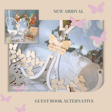 Load image into Gallery viewer, Custom Butterfly Wish Drop Frame -  A Guest Book Alternative for Mis Quince or Garden Wedding Theme