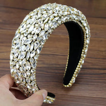 Load image into Gallery viewer, Wide Crystal Headband for Bride-Bridesmaids or Quince Court Ladies
