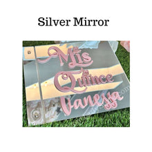 Load image into Gallery viewer, New Dawn Custom Acrylic Mirror Guestbook and Photo Welcome Sign Set