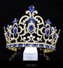 Load image into Gallery viewer, Queen Crystal Silver and Pearl Crown-Available Gold Also-Bridal Headpiece-Quinceañera Tiara
